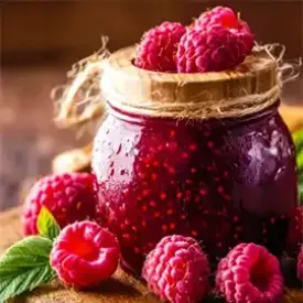 Assorted jars of fruit jams and preserves